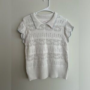Lauren Conrad Knit Scallop Sweater Tee